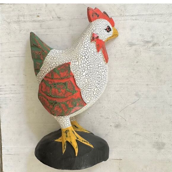 Hand painted rooster  - Picture 10 of 11